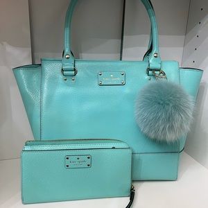 Kate Spade Tiffany blue purse and wallet!